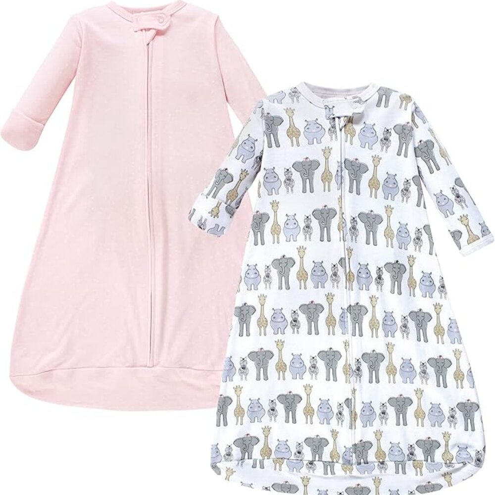 Hudson Baby Infant Girl Long-Sleeve Wearable Sleeping Sack Pink 3-9 months